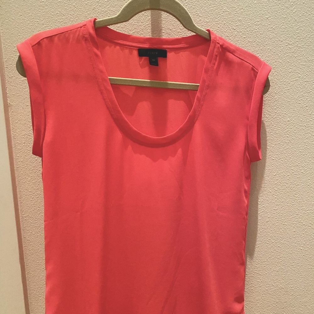 Jcrew cap sleeve shell. Women’s size 00. Papaya color.